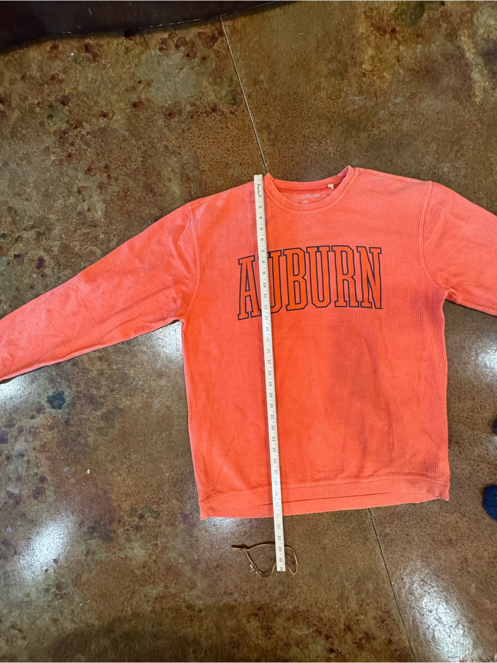 Pressbox Auburn Tigers XL Orange Corded Crewneck Sweatshirt - Picture 5 of 8